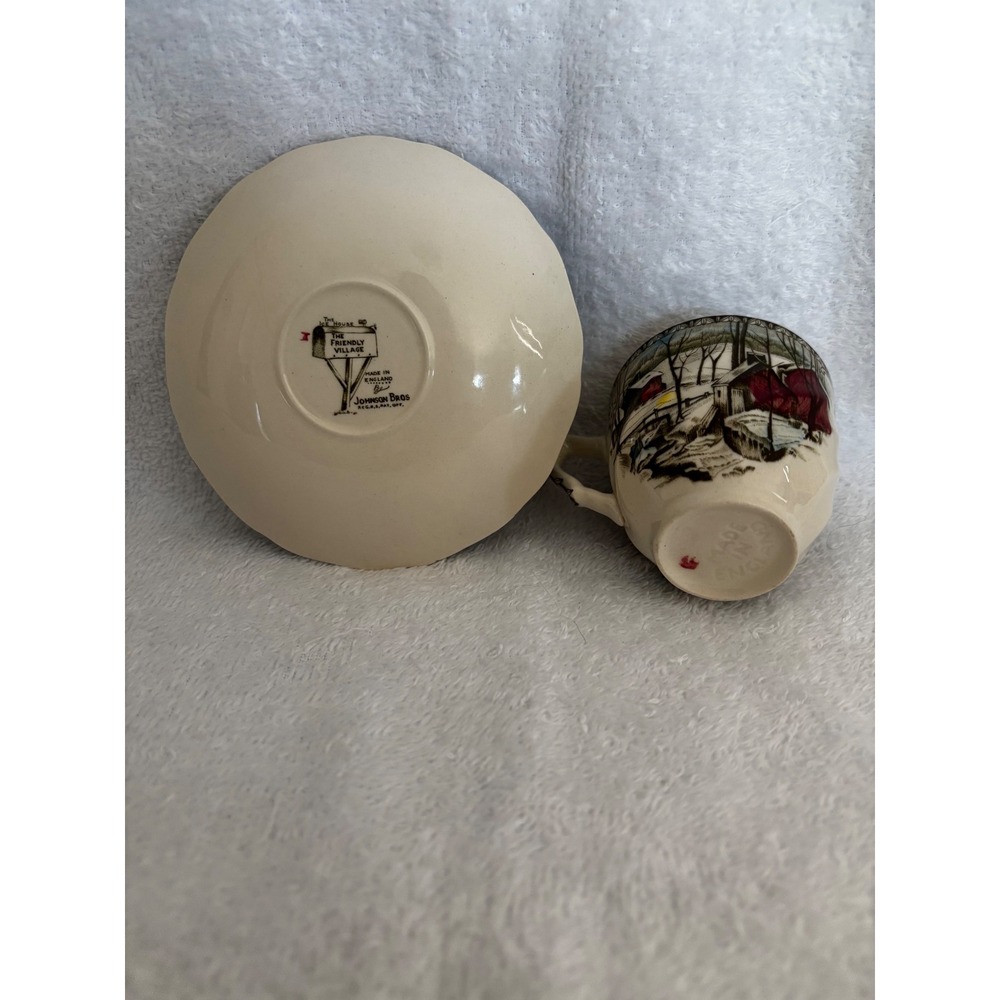Johnson Brothers The Friendly Village The Ice House Tea Cup and Saucer Set - Picture 5 of 8